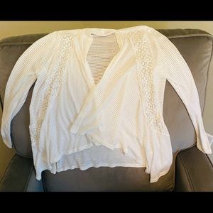 Pink Republic white girls cardigan